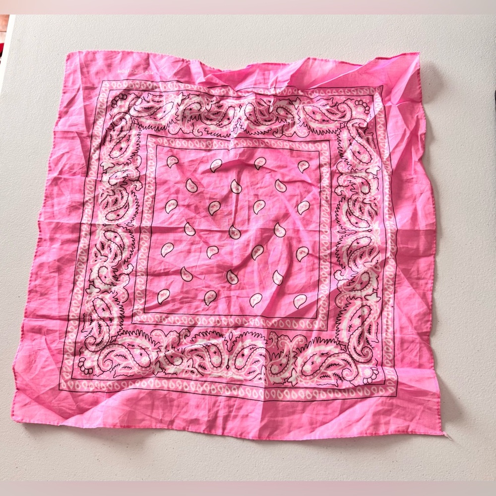 Pink Paisley Bandana Scarf